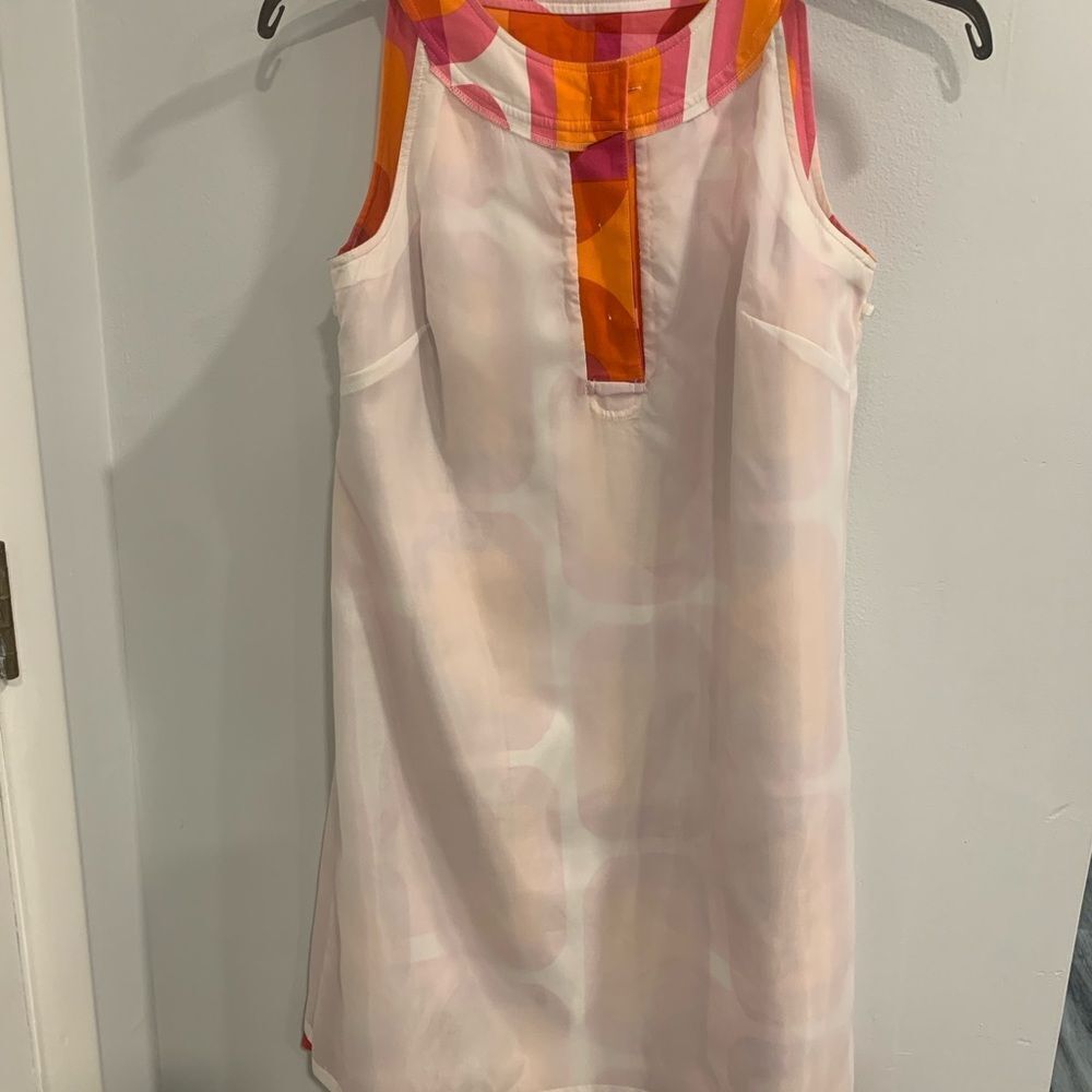 Eliza J. New York Vibrant Pink and Orange Geometric Dress - Picture 9 of 12